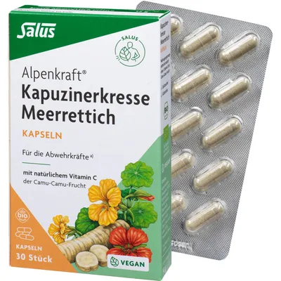 Obrázok produktu pre Salus Alpenkraft Nasturtium-Horserenish Kapsule, organické 30 kapsúl