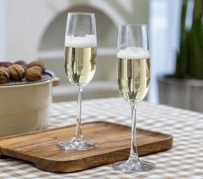 Produktbild von ECHTWERK Sekt-/Champagnergläser 6er Set, 210 ml - Prosecco Gläser, Sektflöten, Robuste Kelche mit langgezogenem Stiel