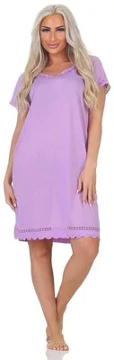 Produktbild von Damen Nachthemd Sleepshirt Nachtwäsche; Flieder/L/40