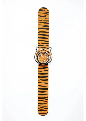 Immagine prodotto di Mava Time Pals Tiger Slap Armbanduhr für Kinder by analoge Silikon Slapwatch für Jungen & Mädchen, Tierdesign, Geschenkidee