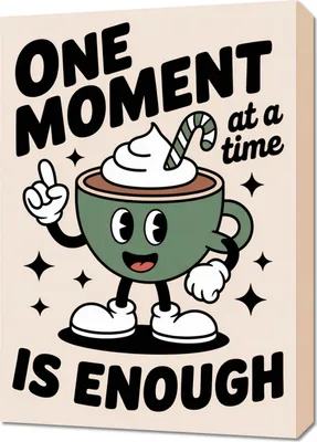 Produktbild von Bild 50x70cm Motivationsaffirmation Retro Vintage für das Wohnzimmer One Moment