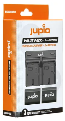 Productafbeelding van Jupio set: 2x NP-FZ100 batterij (2040 mAh) + dubbele oplader voor Sony