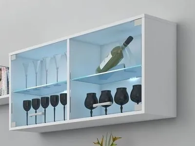 Obrázek produktu pro Prosklená závěsná skříňka FARGONA, bílá