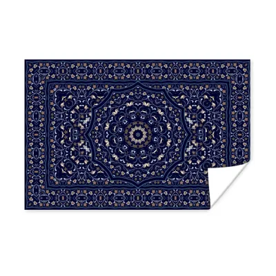 Produktbild von MuchoWow® Poster Persischer Teppich - Mandala - Blau 60x40 cm - Schlafzimmerdekoration