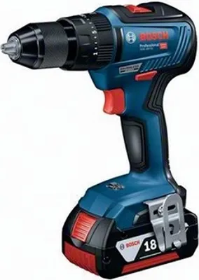 Produktbild von Akku-Schlagbohrschrauber GSB 18V-55 Professional, 18Volt + Zubehör (blau/schwarz, 2x Li-Ion Akku 4,0Ah, L-Case, 82-teiliges Zubehör)
