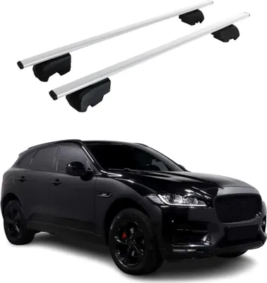 Obrázok produktu pre Priečne strešné nosiče pre Jaguar F-Pace 2017–2021, strieborná farba, certifikát ABE