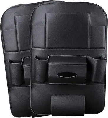 Productafbeelding van Famanu Auto-organisatieset – 2 stuks met antislipmatten en tablethouder voor tablets tot 10,1 inch – zwart