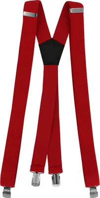 Produktbild von Fabio Farini - 1 Stück Schmales Y-Design mit 2,5cm Breite verstellbar mit extra starken Clipverschluss, Rot