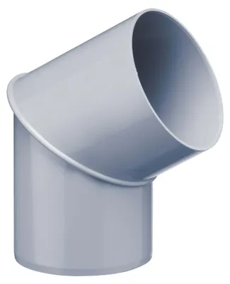 Produktbild von INEFA Fallrohrbogen 60 Grad, DN75 / 75mm, Grau – PVC Regenrohrbogen für die Dachrinne am Gartenhaus oder Pavillon als passgenaues Zubehör zur Dachentwässerung aus Kunststoff