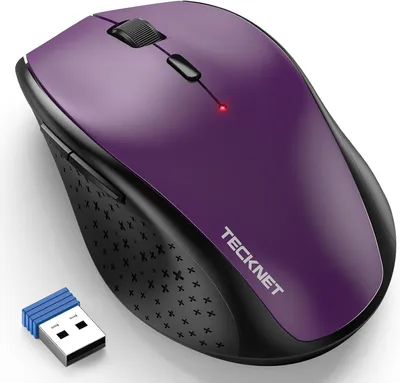 Produktbild von 4800 DPI 2.4G Funkmaus mit USB Empfänger, 30 Monate Batterielaufzeit, Optical Tracking, Wireless Maus mit 6 Tasten für PC Laptop Windows MacBook Linux