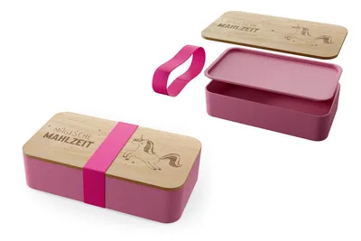 Produktbild von FÜR DICH 383331 Brotbox Einhorn magische Mahlzeit - 500 ml, rot
