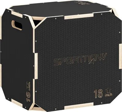 Obrázok produktu pre Plyometrický skákací box, nastaviteľná výška, preglejka, čierna
