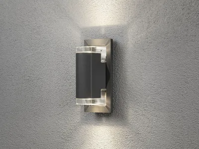 Produktbild von Außenwandleuchte Alu anthrazit 2x LED UP & DOWN Wegeleuchten Gartenlampen