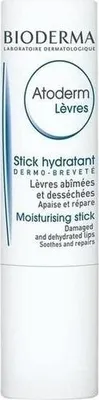 A product shot of a Bioderma Atoderm lip balm stick.