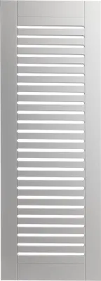A white louvered door panel.