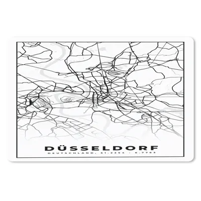 Produktbild von MuchoWow® Schreibtischunterlage Düsseldorf - Karte - Stadtplan - Wegbeschreibung 60x40 cm - XXL Mauspad - Großes Mauspad