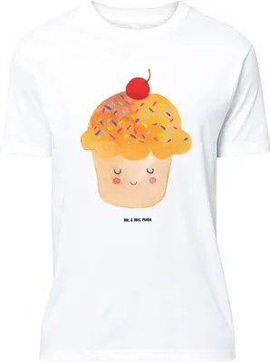 Produktbild von Mr. & Mrs. Panda Größe L T-Shirt Cupcake - Weiß - Geschenk, Cupcakes, Küche Deko, Shirt, Wunder, Muffin, Lustige Sprüche, Motivation, Spruch, mit, Tshirt