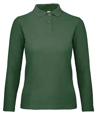 Immagine prodotto di B&C - Polo da donna "ID.001" a maniche lunghe FK2717 (L) (verde bottiglia)