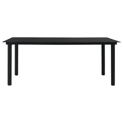 Immagine prodotto di Tavolo da Giardino Nero 190x90x74 cm in Acciaio e Vetro