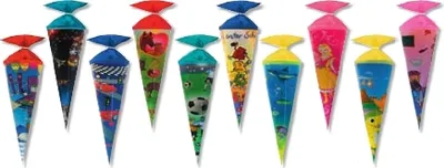 Produktbild von 10 Schultüten Schultüte 70cm Zuckertüte rund