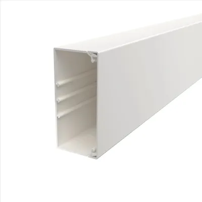 Produktbild von OBO Wand- und Deckenkanal mit Oberteil, 60 x 130 mm, Länge 2 m, reinweiß