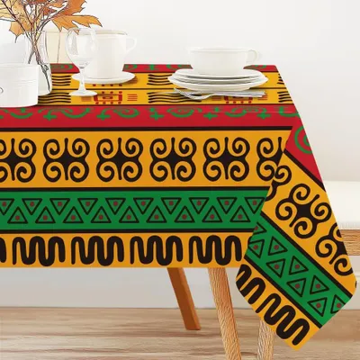 Produktbild von Juneteenth- und Kwanzaa-Tischdecke, 152 x 229 cm
