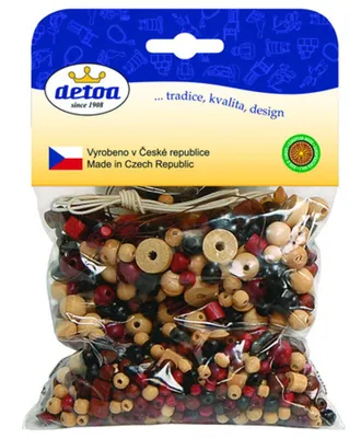 Produktbild von Perlenmischung 100g braun-natürlich