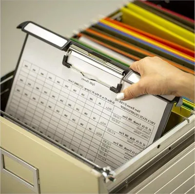Obrázok produktu pre Drevená sponka na stôl – archívna zložka – sponka – organizér na papiere – drevo – formát A4 – kombinovaná sponka