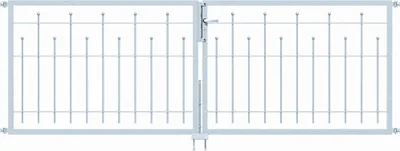 Produktbild von Zaunsystem Madrid Doppeltor-verzinkt-750 mm