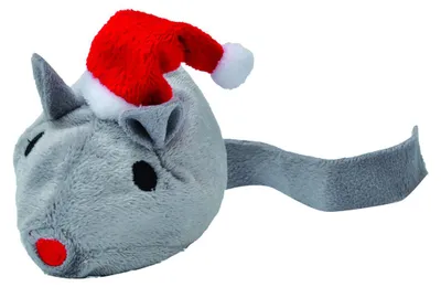 Produktbild von Aumüller Katzenspielzeug Weihnachtsmaus mit Baldrianwurzel