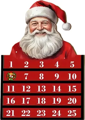 Produktbild von Weihnachtskalender aus Holz šC 24-Tage-Spielzeug-Holzdekoration, Advents-Countdown-Kalender šC fš¹r Kinder, Kleinkinder, Teenager, Erwachsene, Jungen, M?dchen, Frauen, M?nner, Familie, Urlaub