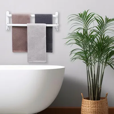 Produktbild von Handtuchregal Wandmontage - Aluminium - 60cm - Weiß