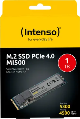 Productafbeelding van Intenso M.2 SSD MI500, 1TB, PCIe NVMe Gen 4x4