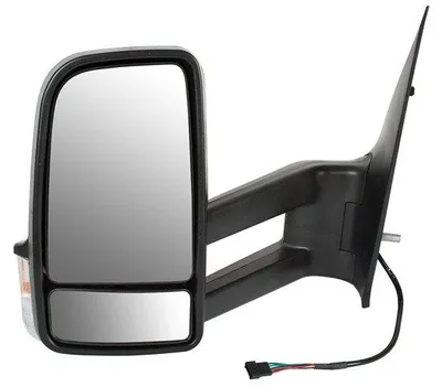 Für Mercedes Sprinter W906 Crafter Aussenspiegel elektri. LANGER ARM LINKS 25cm in der Farbe Schwarz von GOLDCAR