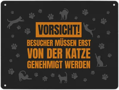 Produktbild von Metallschild XL mit Spruch: Besucher müssen erst von ... Schild Blechschild