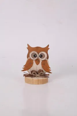 Produktbild von Dekofigur Eule Holz 11 cm bunt