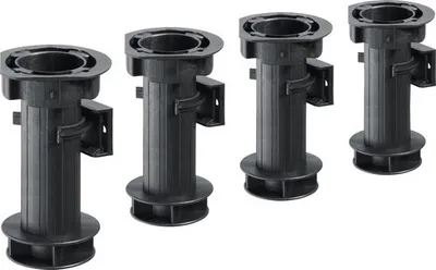 Produktbild von Hettich Sockelverstellfuß-Set Kunststoff 25 x 150-170 mm schwarz