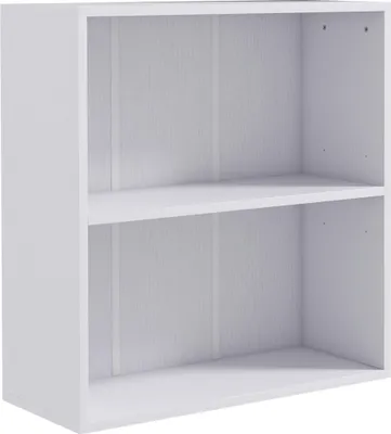 Image de HOMCOM Bibliothèque étagère de rangement avec 2 compartiments et étagère réglable, meuble de rangement pour bureau, salon, chambre, 60 x 24 x 63 cm, blanc