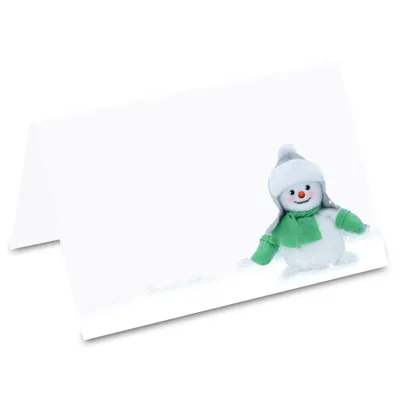 Produktbild von PRICARO Tischkarten "Schneemann", 50 Stück