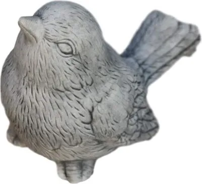 Produktbild von Steinfiguren Horn Vögelchen aus Steinguss für den Garten, Frostfest Witterungsbeständig und Neu, 18cm Höhe, DE-87