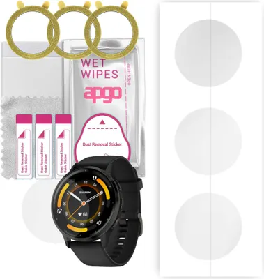 Produktbild von apgo 3 Stück Schutzfolie, klar, kompatibel mit Garmin Venu 3 Smartwatch, Hydrogel Displayschutzfolie mit Positionierhilfe, Displayfolie, robust und kratzfest