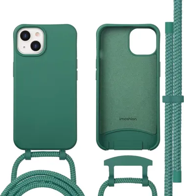 Immagine prodotto di imoshion Cover posteriore colorata con catena rimovibile per cellulare e MagSafe iPhone 14 - Verde scuro