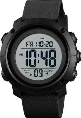 Produktbild von SKMEI 1426 Digital Movement Herrenuhr 5ATM Wasserdicht EL Backlight Outdoor Sports Armbanduhr Woche Monat 12/24-Stunden Alarm Countdown Stoppuhr Armbanduhr fuer Herren mit PolyurethanArmband