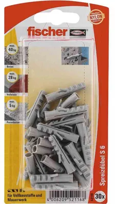 Produktbild von fischer Dübel S 6 GK SB-Karte 5 Stk