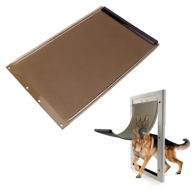 Produktbild von Stoßfeste Hunde- und Katzentürklappe aus TPU, Ersatzklappe für Hundetüren (L)
