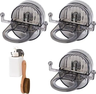 Produktbild von Wanddusche-Seifenspender mit Saugglocken, 3er-Set, für flüssige Seife