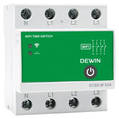 WLAN-Zeitschaltuhr 4P 63A, Fernbedienung, Tuya-App