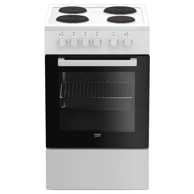 Produktbild von Beko Herd Freistehend 50 cm 4 Heizarten Mulden-Kochfeld Weiß FSS56000GW