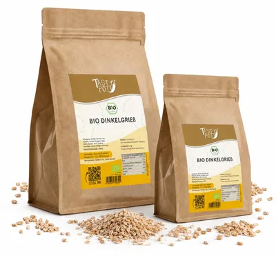 Produktbild von Tasty Pott  Dinkelgrieß – im Beutel - 1000g