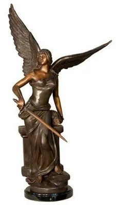 Obrázek produktu pro Casa Padrino bronzová soška anděla s mečem 25 x 43 x v. 74 cm - Bronzová figurka - Deco figurka - Deco doplňky - Luxury Collection